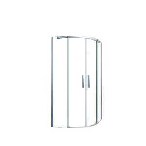 Duschparadies Duschkabine 90 x 90 cm Runddusche Höhe 195cm Viertelkreis Duschabtrennung 6mm Nano Glas Dusche Typ QL
