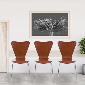 DELUKE Besucherstuhl BERLIN Holz Braun 45x49x85cm Konferenzstuhl Wartezimmerstuhl Bürostuhl