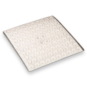 100 transparente, selbstklebende SOTECH Anschlagpuffer, 10x3mm, halbrunde Form, für Türen und Möbel.