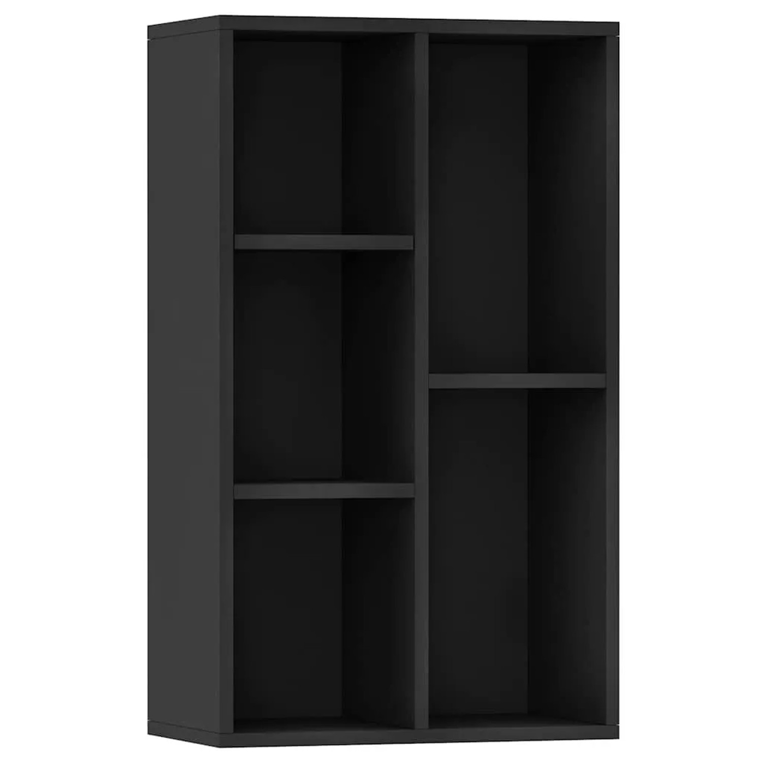 vidaXL Bücherregal/Sideboard Schwarz 50x25x80 cm Holzwerkstoff 800163 günstig online kaufen