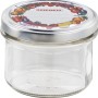 Leifheit Sturzglas 235ml, klares Glas mit silbernem Deckel, ideal für Marmelade und Desserts.
