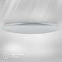 Weiße Brilo LED-Deckenleuchte mit Sternenhimmel-Effekt, Ø 48,5 cm, ausgeschaltet an weißer Decke.