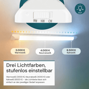 LUXULA LED Unterbauleuchte, 60cm, Weiß. Einstellbare Lichtfarbe: Warm-, Neutral-, Kaltweiß.
