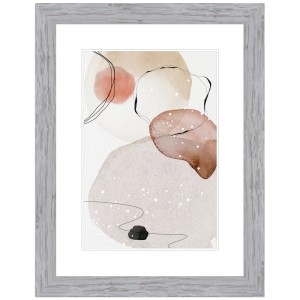 Grauer Bilderrahmen aus Massivholz, 13x18 cm, Landhausstil. Ideal für Fotos und Kunstdrucke.