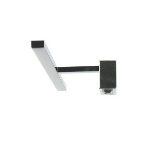 Moderne LED Bad-Wandleuchte in Chrom, 55,5 cm breit, mit Schalter.