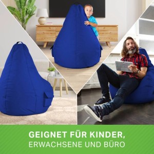 Green Bean Sitzhocker 2er Set Cozy + Cube 70 x 80 x 90 cm Wetterfest Blau