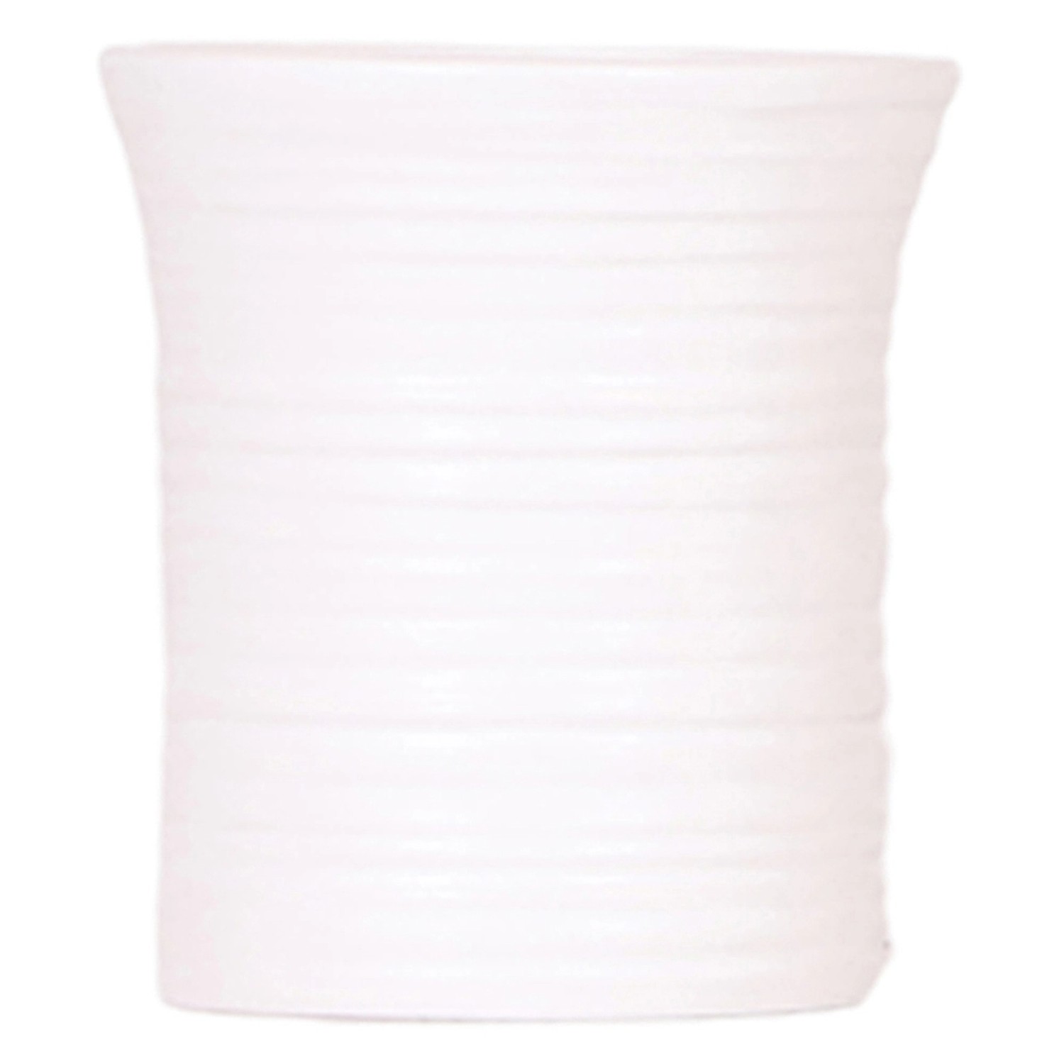 Keramik-Übertopf Furrow Ø 9 cm x 10 cm Weiß
