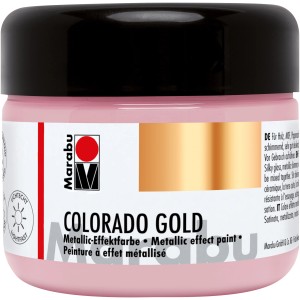 Marabu Metallic-Effektfarbe Colorado Gold Rosé-Gold, 225ml Dose für Wand-Akzente.