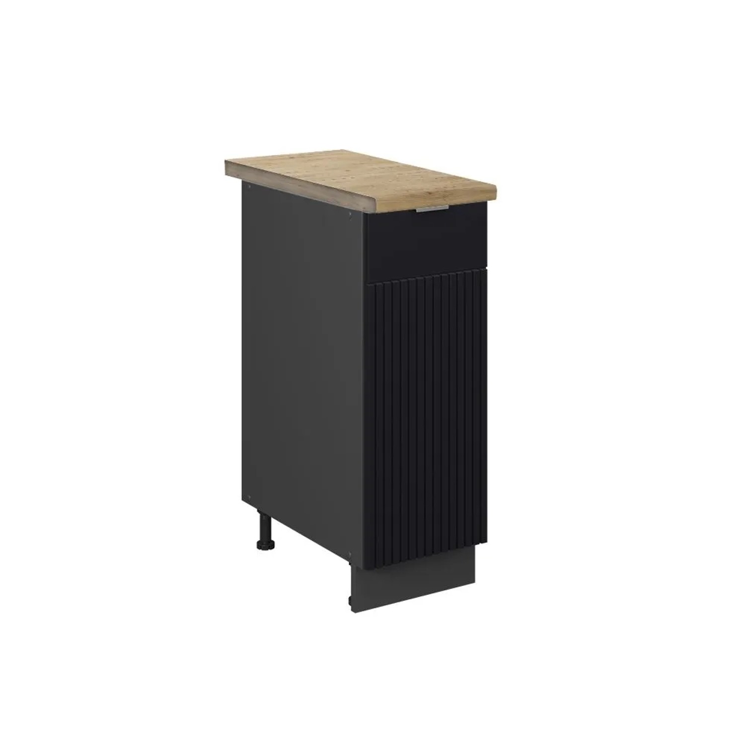 Vicco Apothekerschrank Fame-Line Schwarz Gestreift 30 x 82 AP Eiche Art Nr 50730