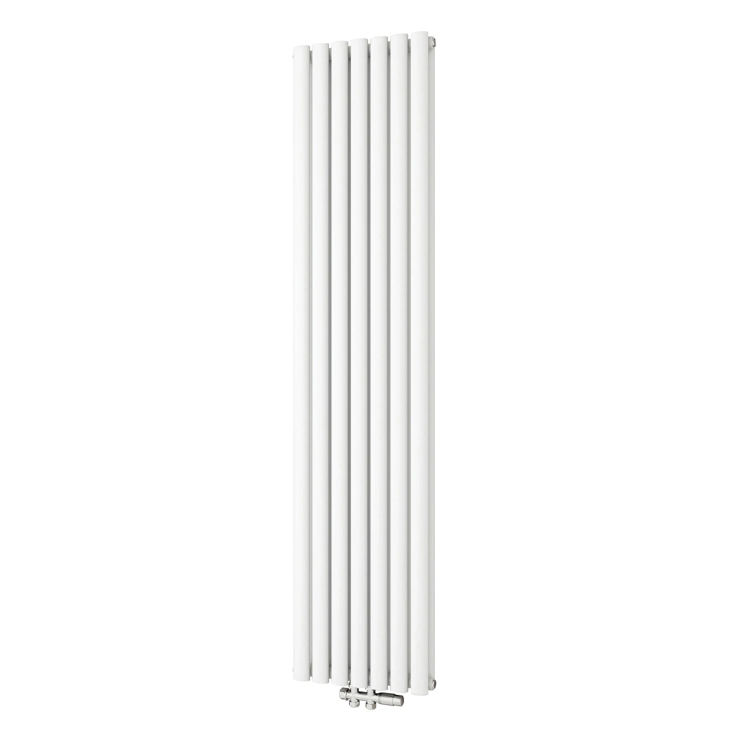 Duschparadies Heizkörper Oval Röhrenheizkörper für Warmwasserbetrieb 41,3x180cm 1901W Weiß Doppellagig Paneelheizkörper