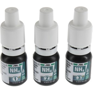 JBL ProAquaTest NH4 Reagenz: 3 Flaschen für Ammonium/Ammoniak Wassertest im Aquarium.