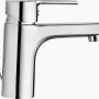 baliv Handwaschbecken-Set, 36 cm, Weiß, mit Armatur. Modernes, eckiges Design.
