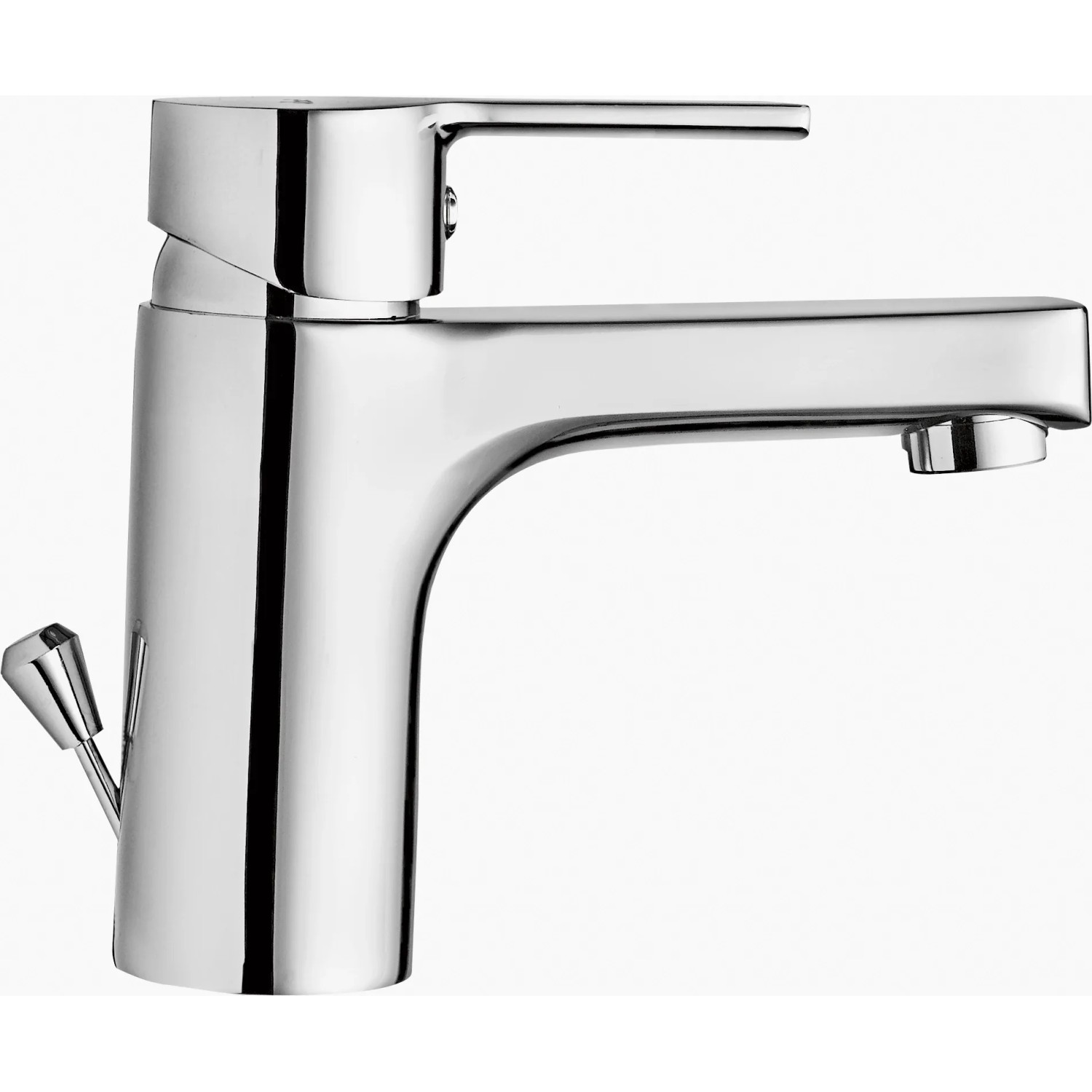 baliv Handwaschbecken-Set, 36 cm, Weiß, mit Armatur. Modernes, eckiges Design.