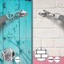AMANKA Schwerlast Sonnensegel Befestigung aus Edelstahl. Montage an Holz und Ziegelwand mit robustem Wandhaken & Karabiner.