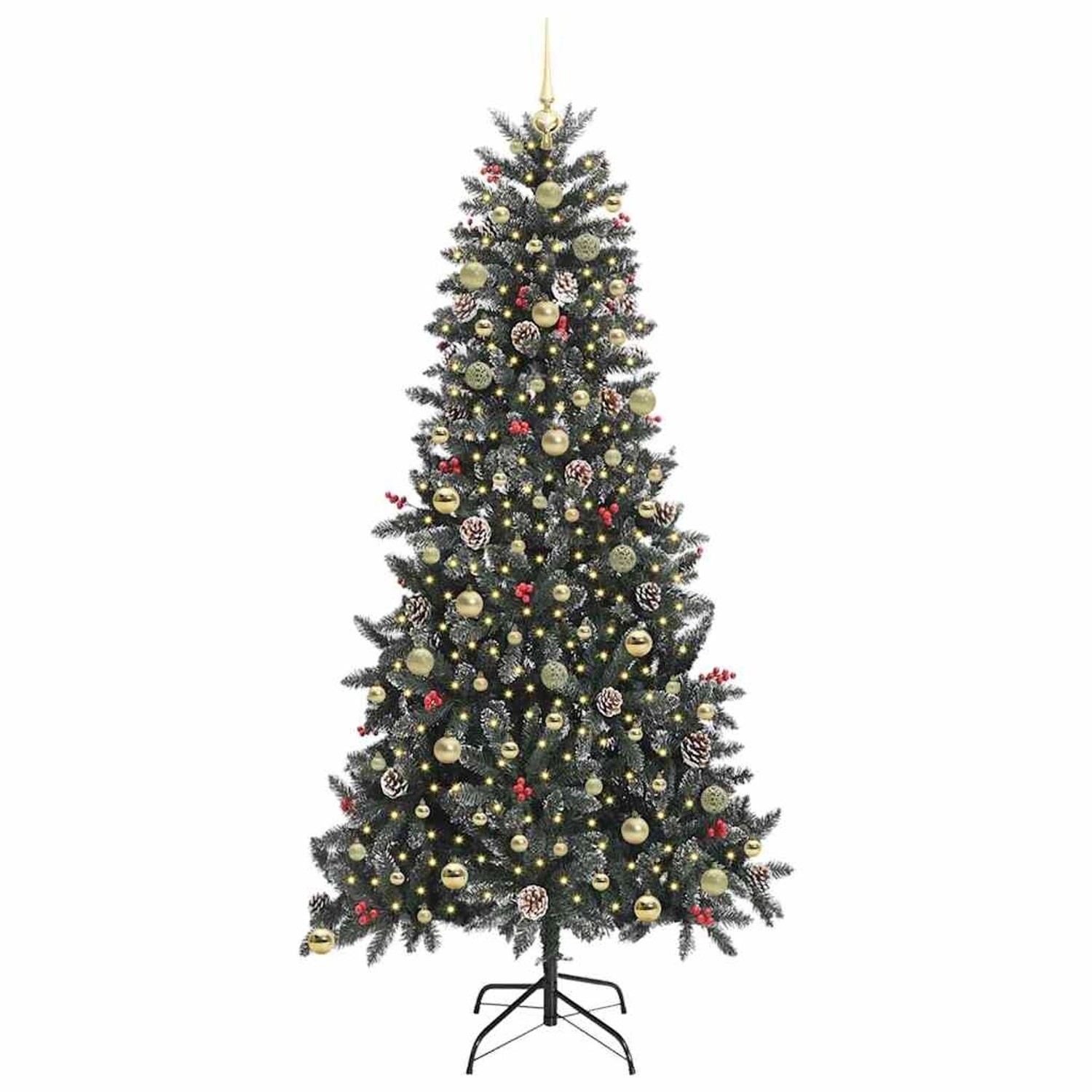 vidaXL Künstlicher Weihnachtsbaum Grün 129,5 x 129,5 x 240 cm 3395908