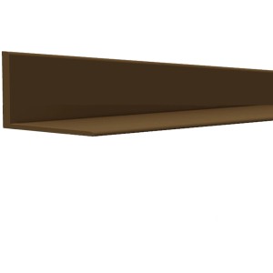 Braune, selbstklebende Knicksockelleiste, 18x18x5000 mm, für formschöne Kanten.