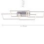 Moderne LED-Deckenleuchte Iven von Just Light, Stahl, 70x34,5 cm, warmweißes Licht.