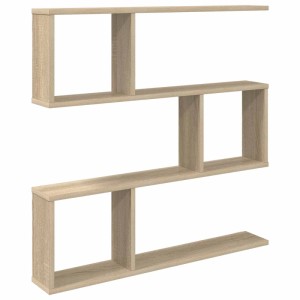 vidaXL Wandregal Sonoma-Eiche 80 x 12 x 79,5 cm Holzwerkstoff 8012278