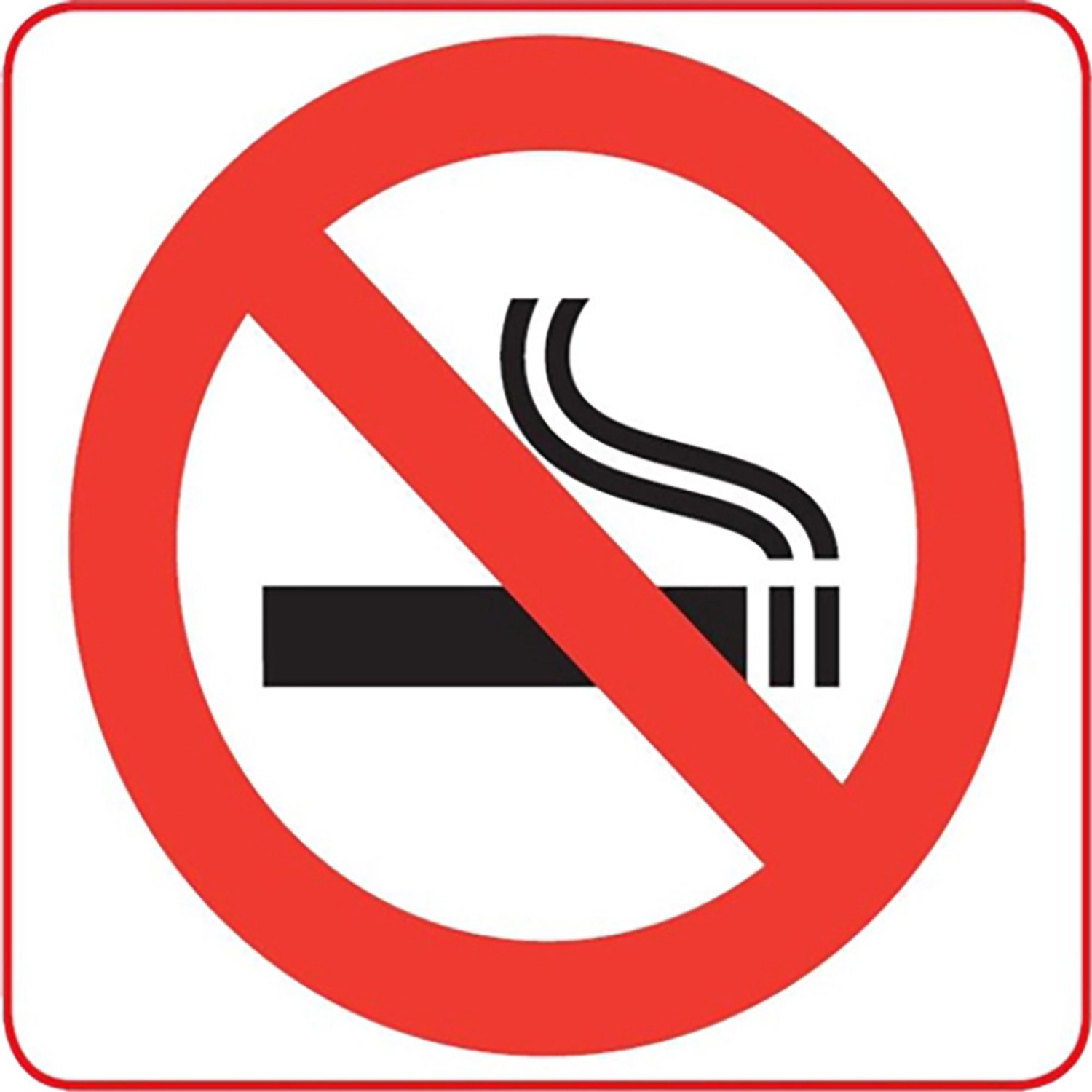 Conacord Aufkleber Nicht Rauchen für Fenster 85 mm x 80 mm