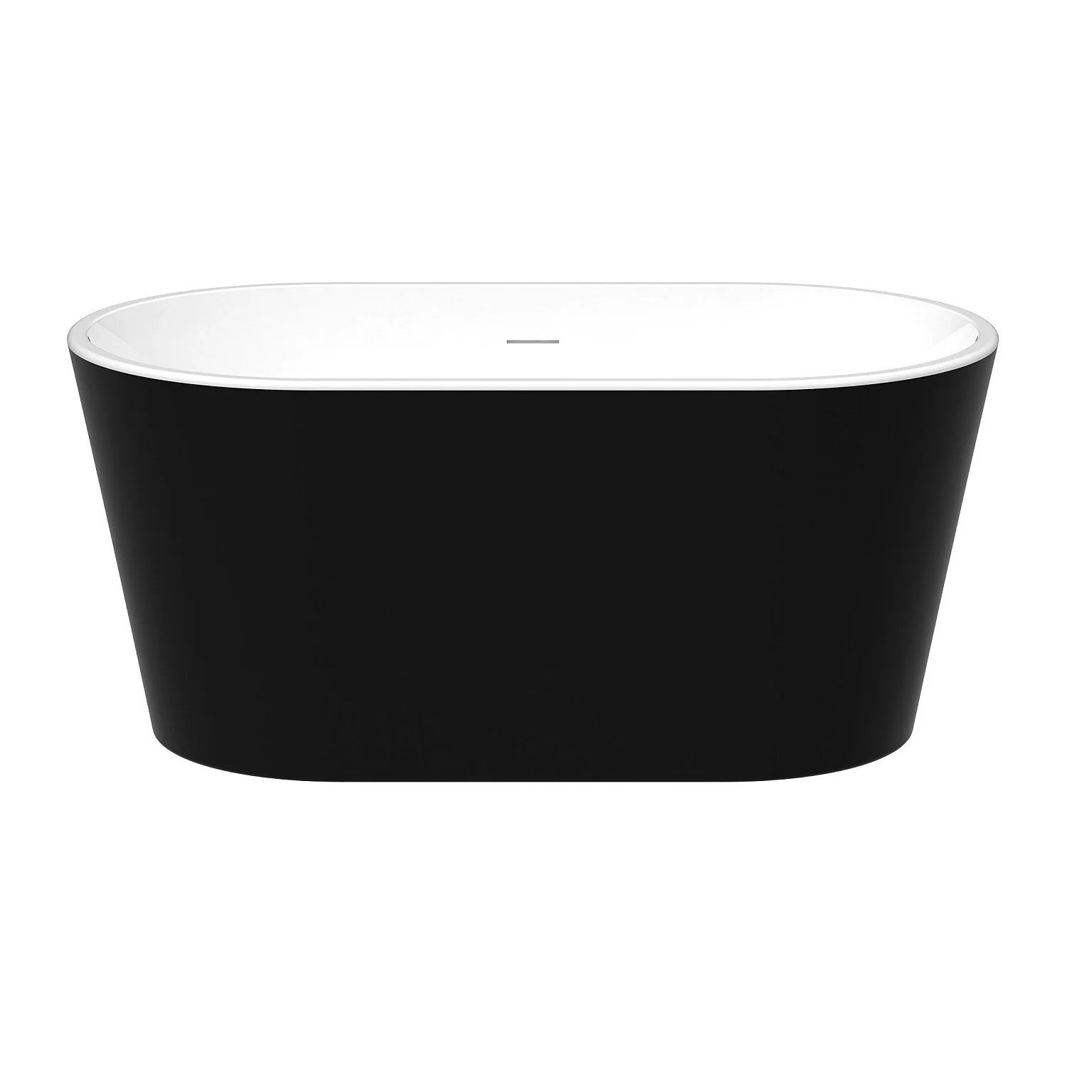 Vente-unique Freistehende Badewanne Apogon Schwarz 130 cm