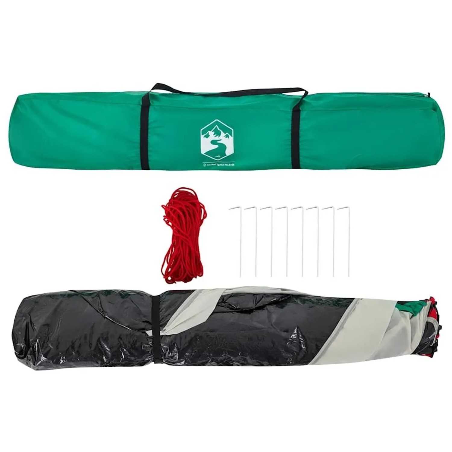 vidaXL Strandzelt 4 Personen Seegrün Quick Release Wasserdicht 4005306_12