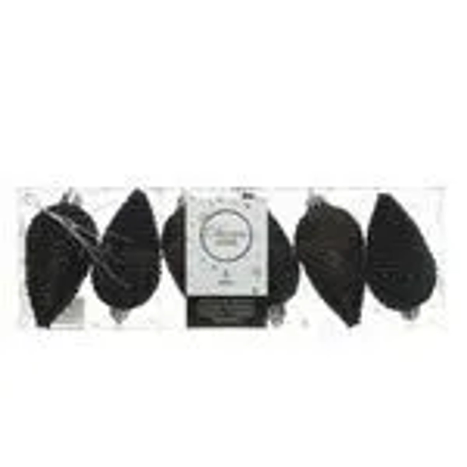 Kaemingk Christbaumschmuck Zapfen Bruchfest  4,5 cm H 8 cm 6 Stueck Schwarz