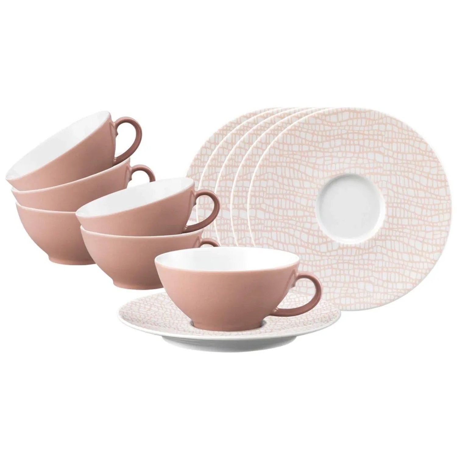Seltmann Weiden Life Fashion Teetasse mit Untertasse 140 ml 6er Set Posh Rose