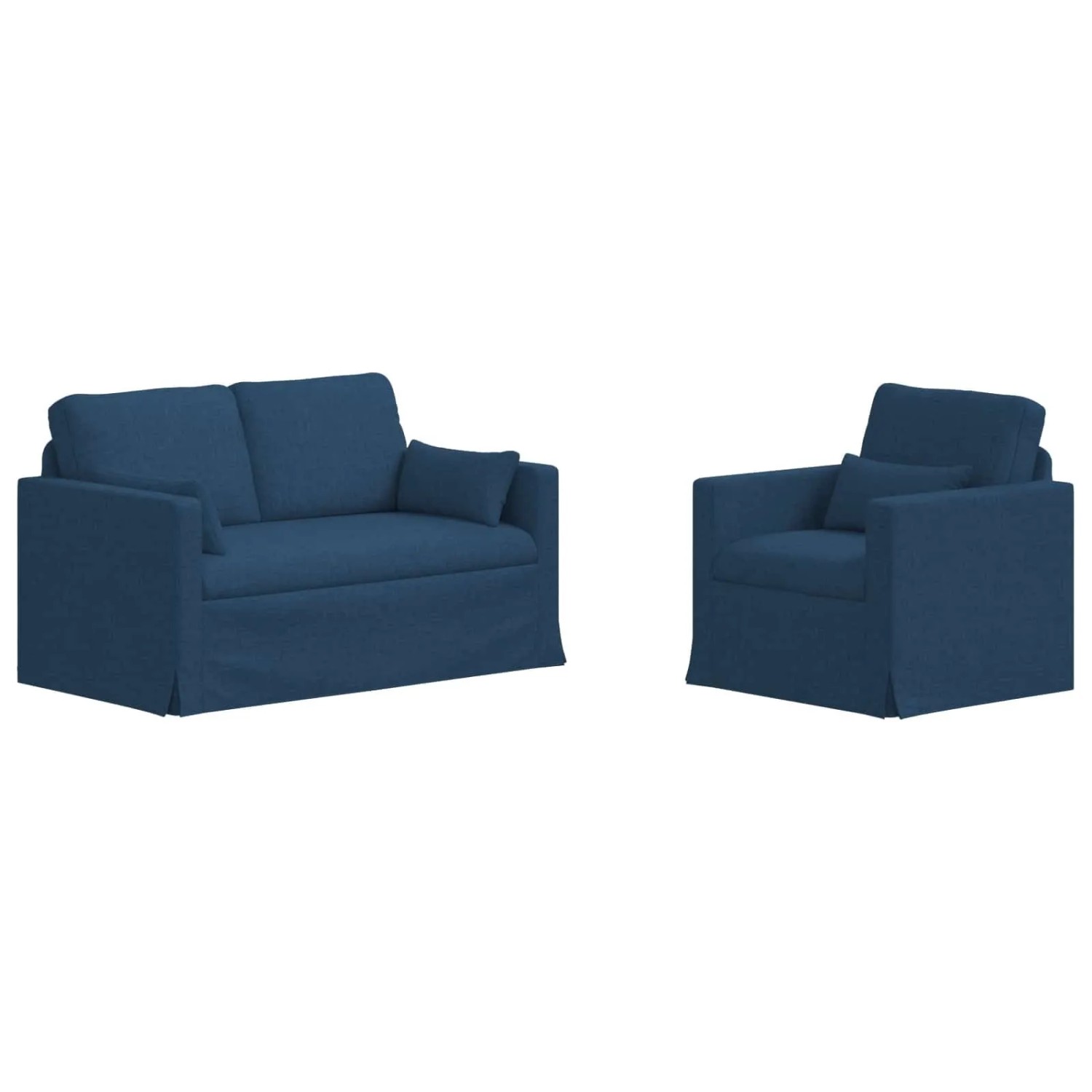 vidaXL Sofa 2-Tlg Blau 139 x 78 x 80 cm Stoff 3407499