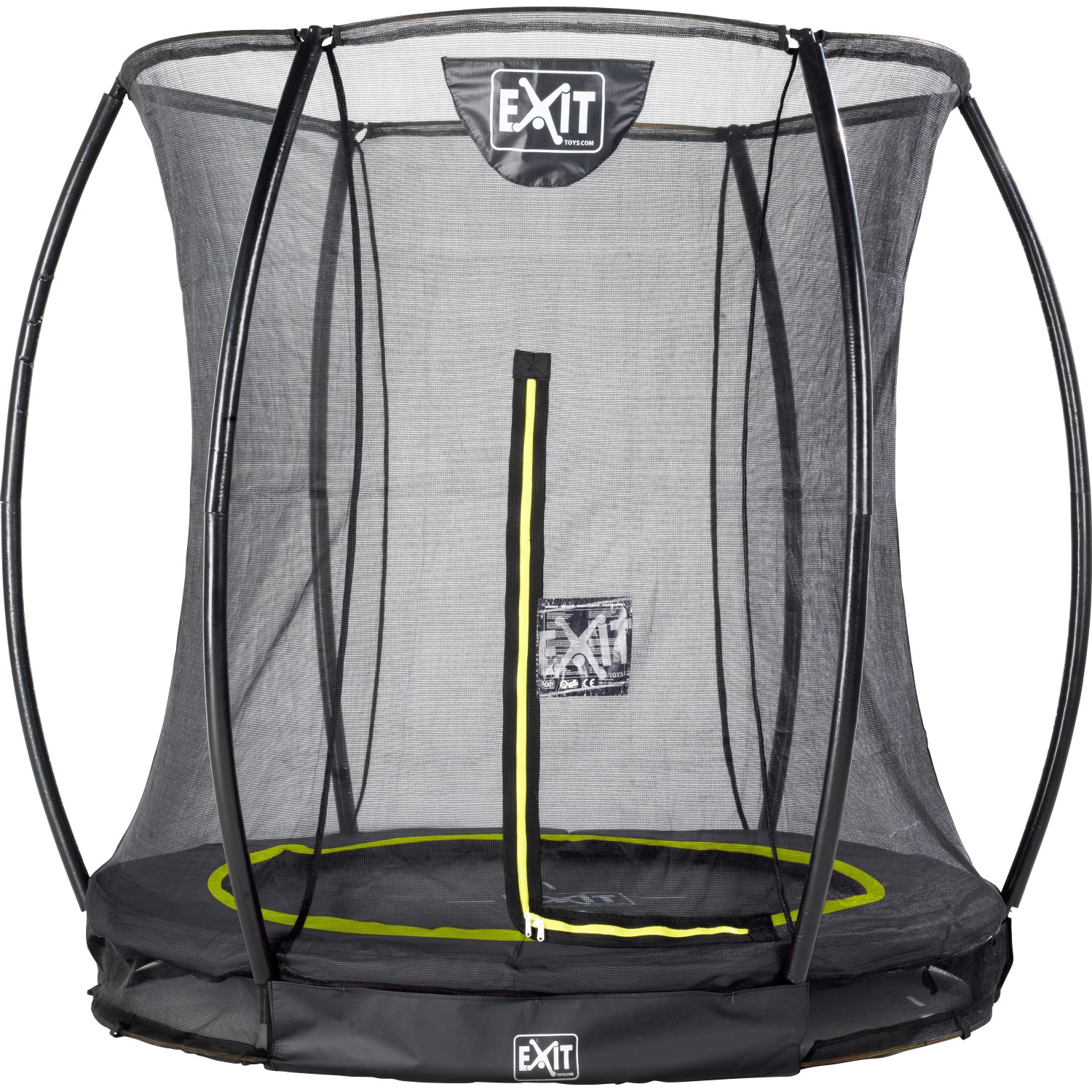 EXIT Silhouette Bodentrampolin D183cm mit Sicherheitsnetz - schwarz