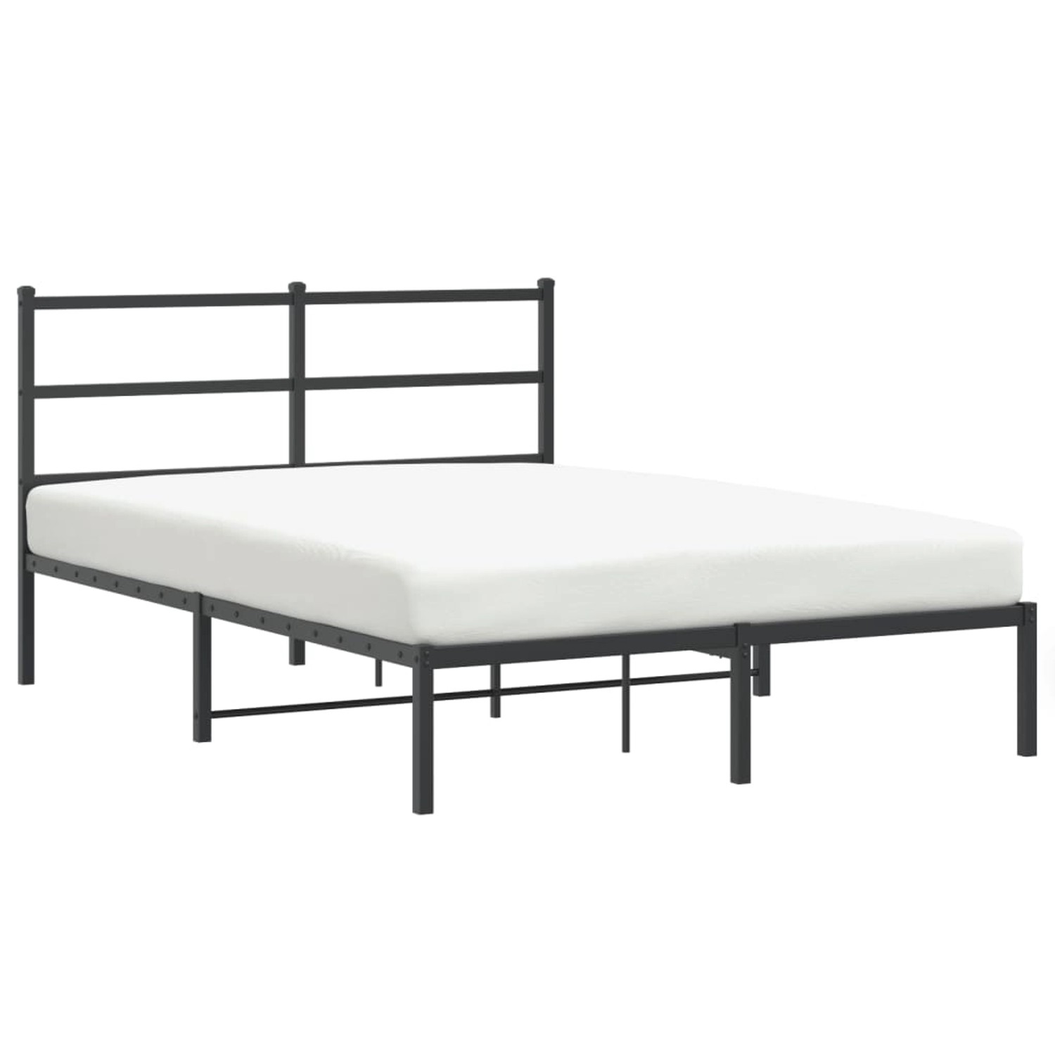 vidaXL Bettgestell mit Kopfteil Metall Schwarz 140x200 cm Modell 111938541 günstig online kaufen