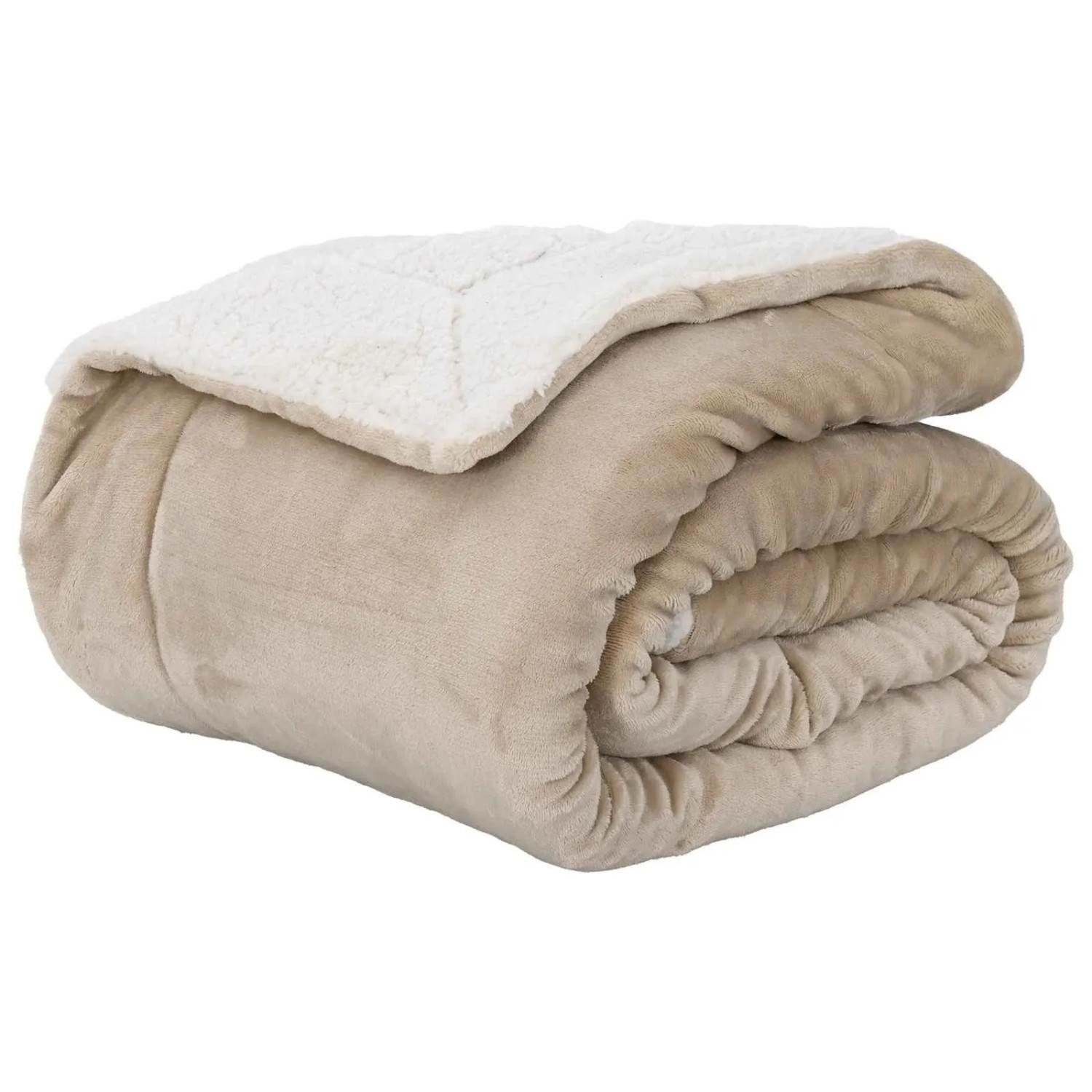 vidaXL Überwurfdecke Beige 150 x 200 cm Fleece 42016974