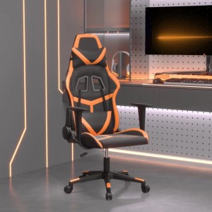 vidaXL Gaming-Stuhl mit Massagefunktion Schwarz und Orange Kunstleder 345429