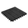 Anthrazitfarbene WPC Klickfliese Royal (30x30 cm) für Terrasse & Balkon.