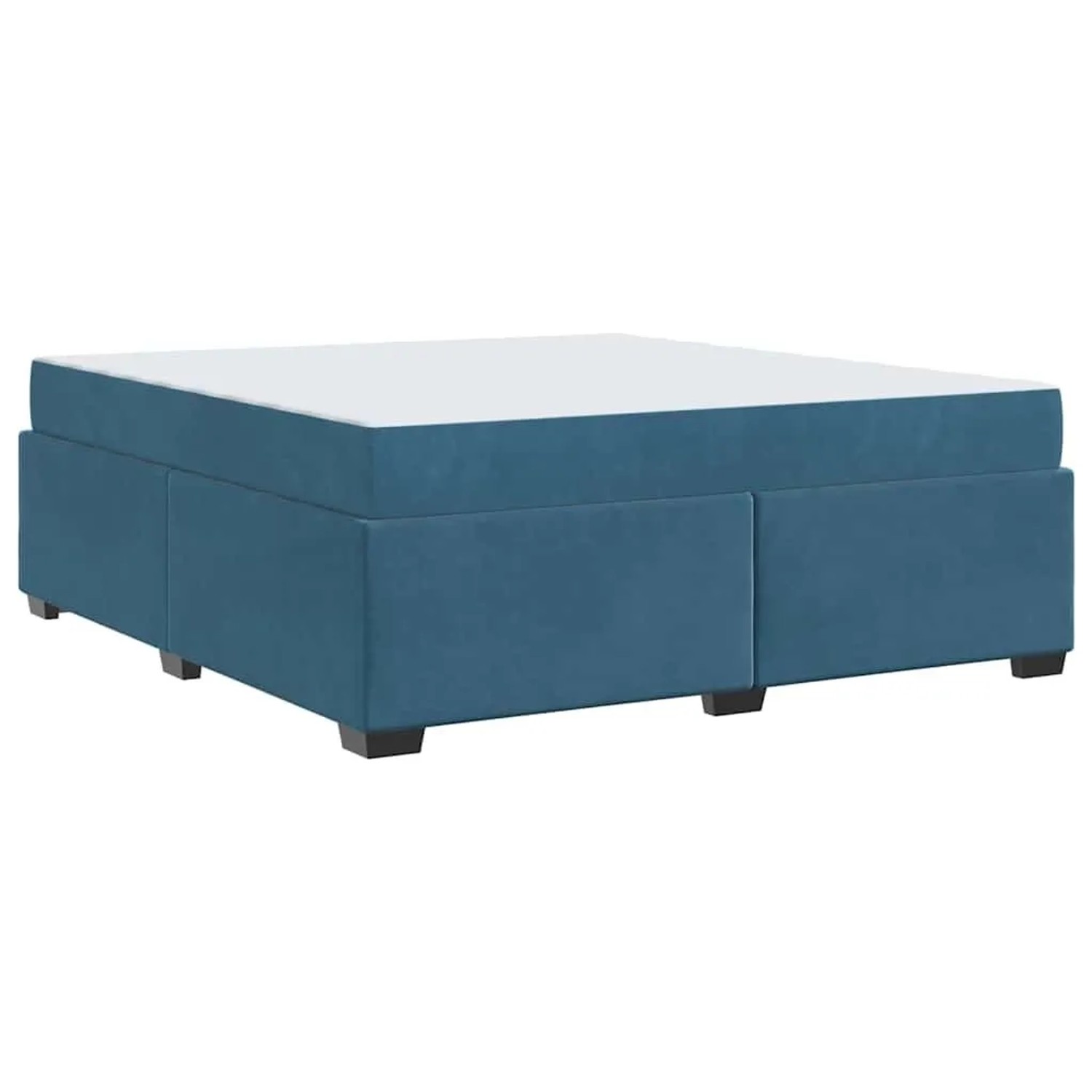 vidaXL Bettrahmen mit Matratze Dunkelblau 180 x 200 cm Stoff 3399306