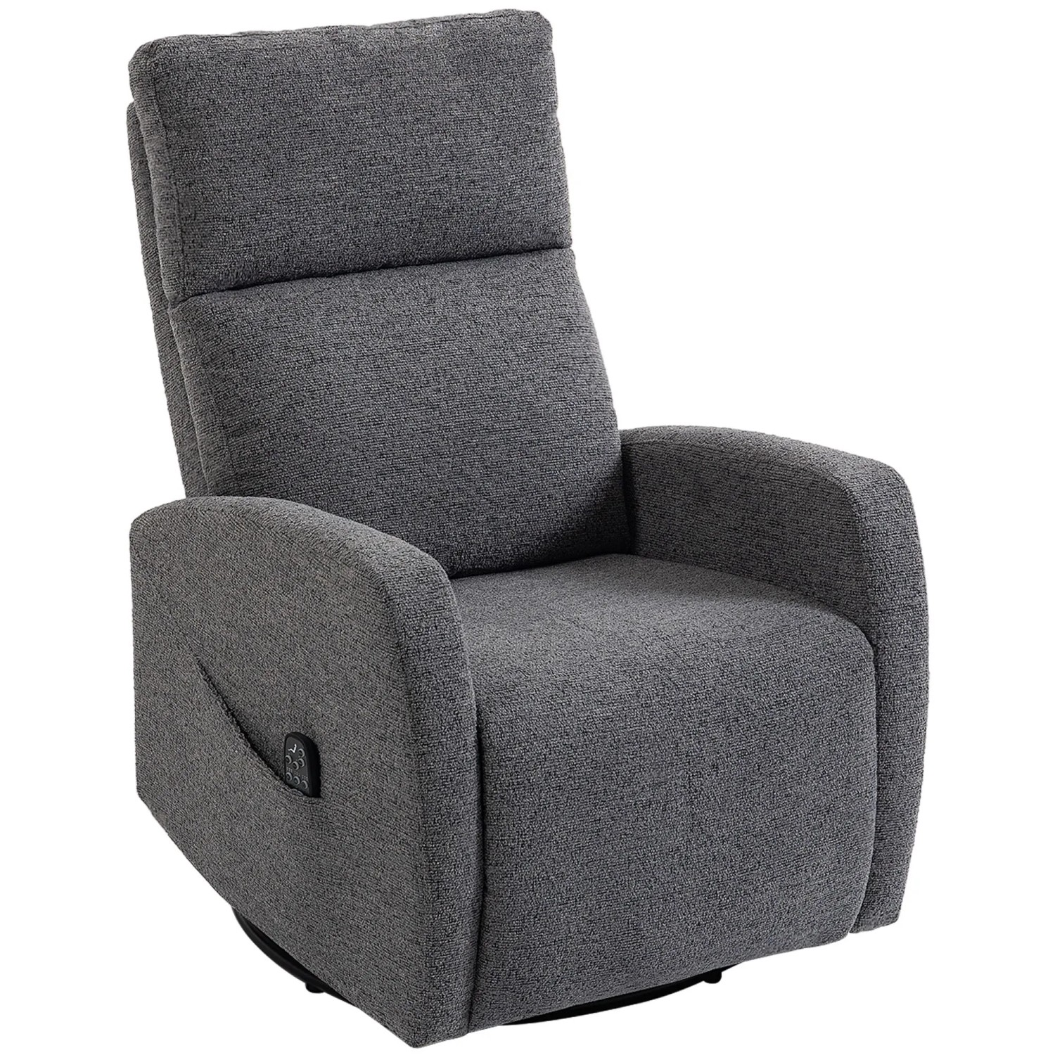 HOMCOM Massage Recliner Sofa Chenille 97L x 73,5B x 108H cm Dunkelgrau