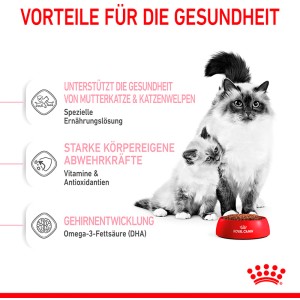 Royal Canin Katzenfutter für Mutterkatze und Kitten, 400g Packung. Trockenfutter zur Unterstützung der Abwehrkräfte.