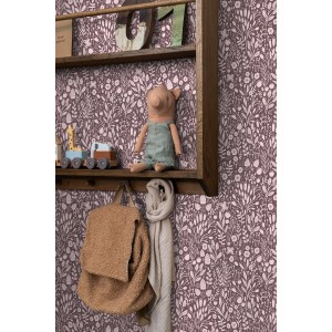 ESTAhome Tapete Blumen Aubergineviolett 50 X 900 Cm 131254