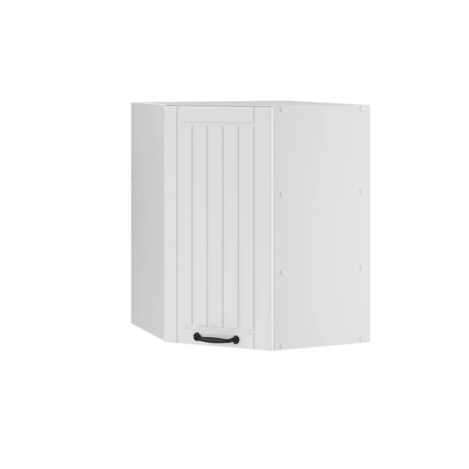 Vicco Eckhängeschrank Fame-Line Küchen-Eckschrank Weiß Landhaus Weiß 57 cm