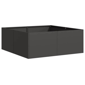 vidaXL Pflanzkübel Schwarz 80x80x30 cm Stahl 860801