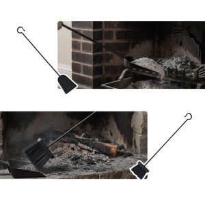 Relaxdays Kamin Kehrset Eisen Schwarz Feuerfest 76 cm x 12 cm x 3,5 cm 1 kg