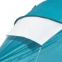 Detailansicht: Türkisfarbenes Pavillo Family Ground 4 Zelt mit weißem Vordach. Camping & Outdoor.