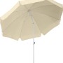 Schneider Balkonschirm Ibiza, Ø 200 cm, Natur, mit Push-Up Mechanik. Sonnenschirm für Balkon und Garten.