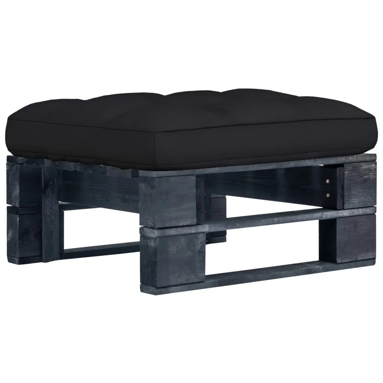 vidaXL Garten-Palettenhocker Schwarz Imprägniertes Kiefernholz 3066440
