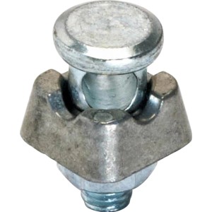 Anschlussklemme für Kreuzerder, 1-fach, für Rundleiter Ø 8-10 mm, Erdungsmaterial.