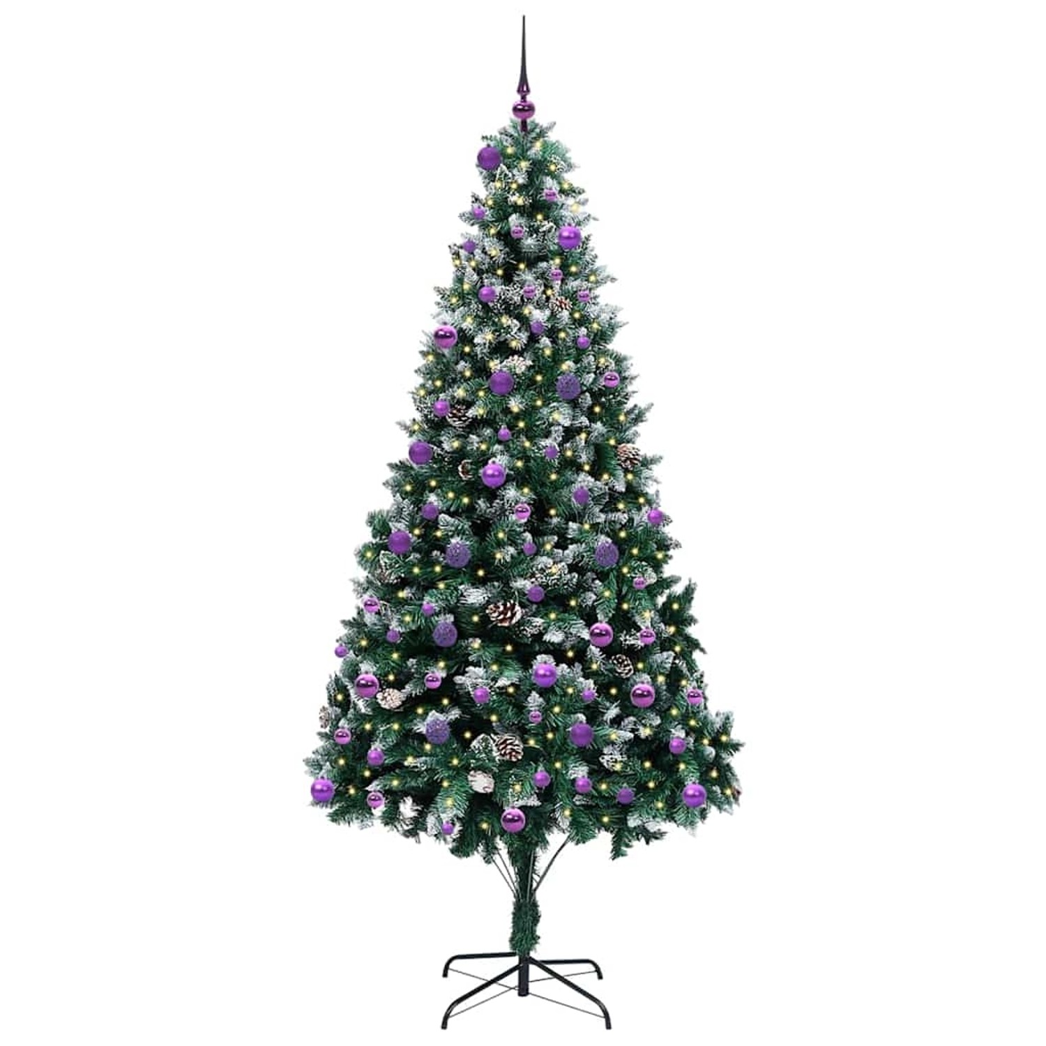 vidaXL Künstlicher Weihnachtsbaum mit 300 LEDs mit Ständer Grün 240 cm 3396288