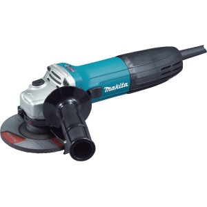 Makita Winkelschleifer GA4530R mit 115 mm Scheibe und Zusatzhandgriff.