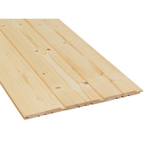 Profilholz Göteborg Fichte/Tanne, unbehandelt, mit Nut und Feder, 14x121x2100 mm.