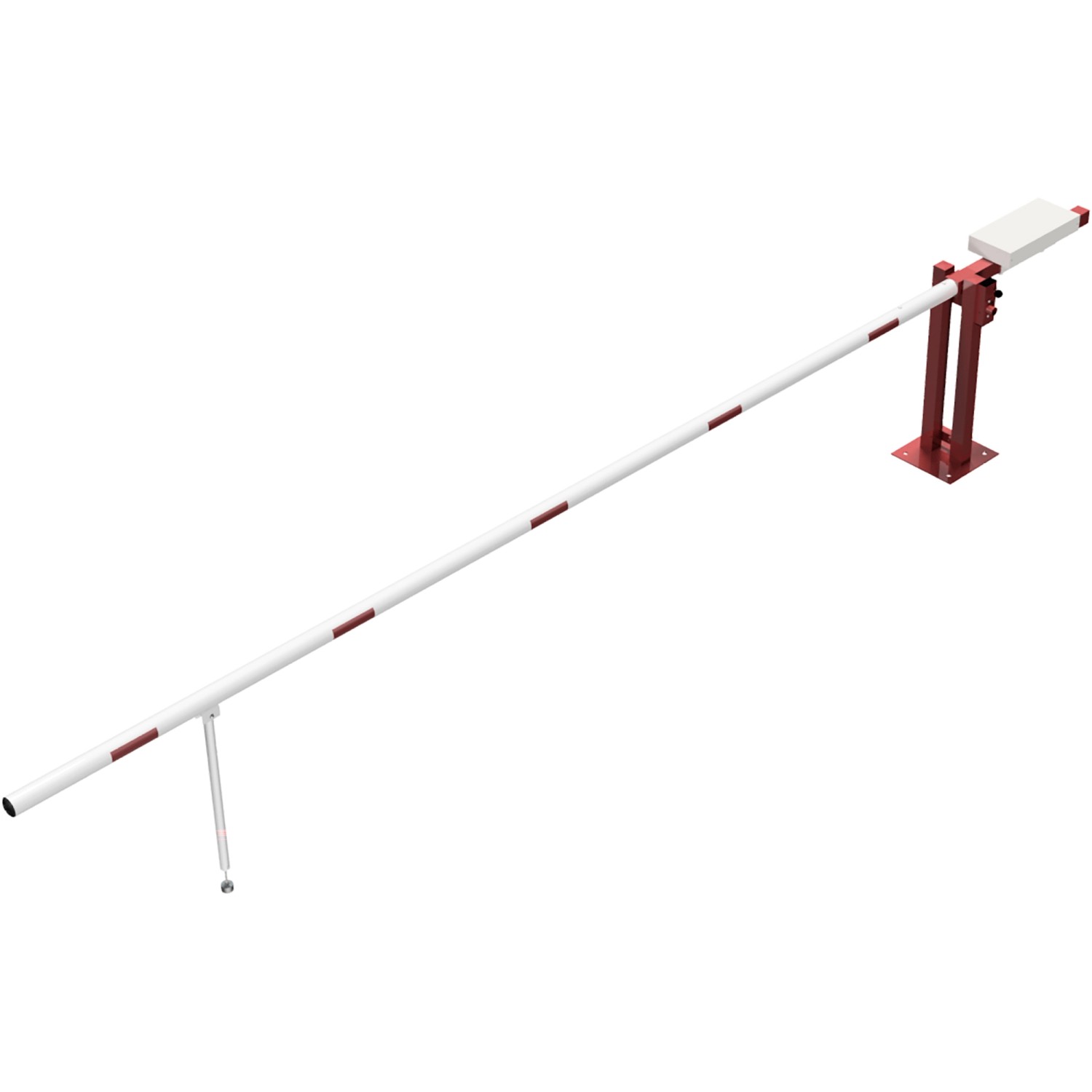 Schake Wegeschranke Pendelstütze Dreikant 5.000 mm Weiß-Rot