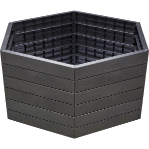 Garantia Hochbeet Ergo XL 75 Stone, sechseckig, aus Kunststoff in Steinoptik.