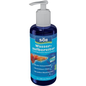 Söll Wasseraufbereiter 250ml für Aquarienwasser, bindet Schwermetalle, neutralisiert Chlor.